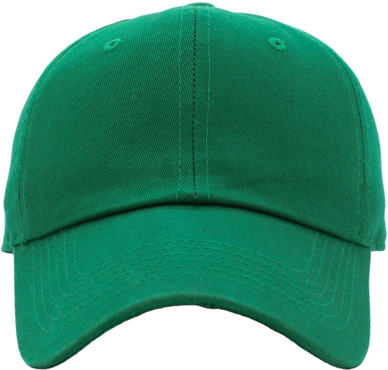 KBETHOS KB-LOW KGN Classic Cotton Dad Hat Adjustable Plain Cap. Polo Style Low Profile (Unstructured) (Classic) Kelly Green Adjustable - Image 2